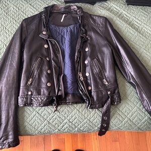 Free people leather jacket